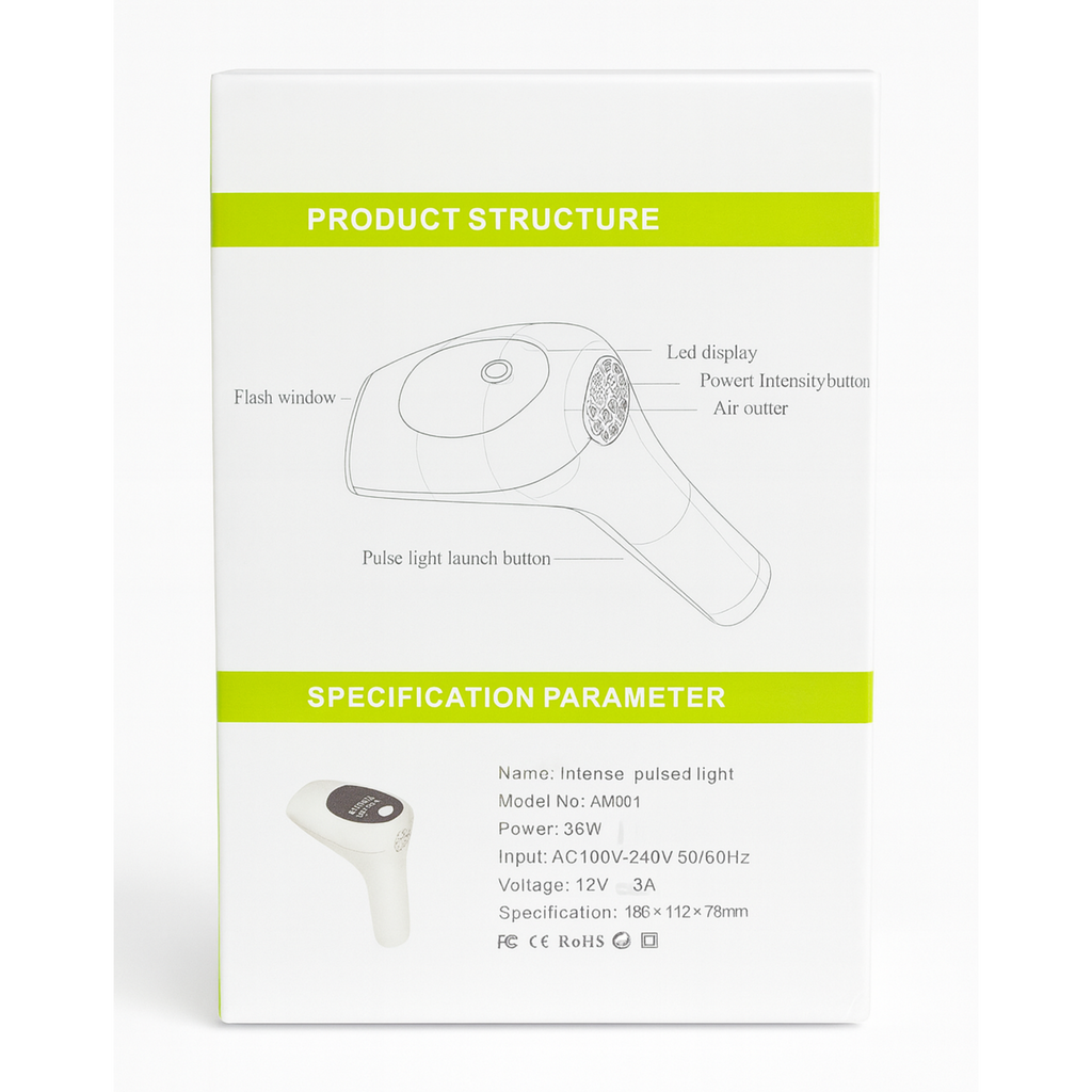 Intense Pulsed Light (IPL) Hair Removal Device – 900,000 Flashes | Full Body Use